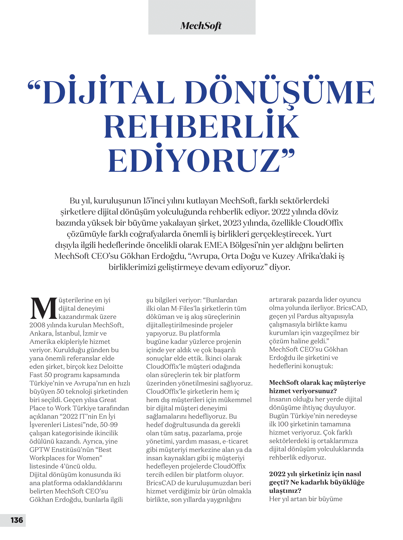 Mechsoft - Dijital Dönüşüme Rehberlik Ediyoruz